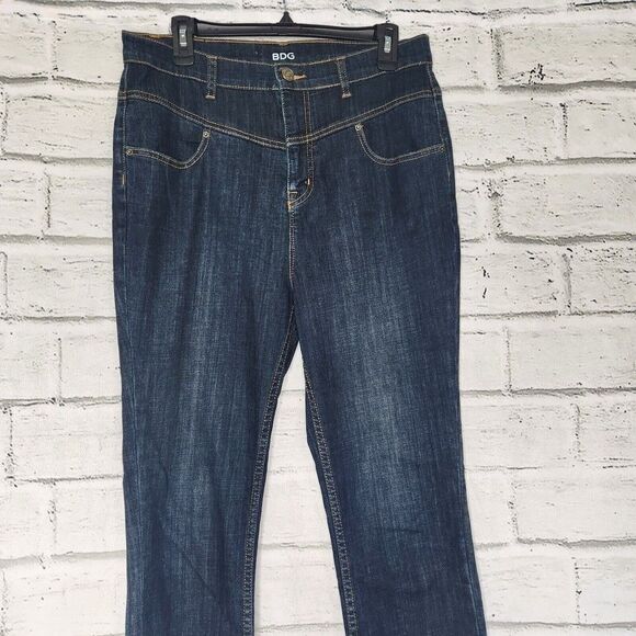 BDG From Urban Outfitters High Rise Seam Ankle  Jeans Womens 32x29 Dark Wash - Picture 8 of 12